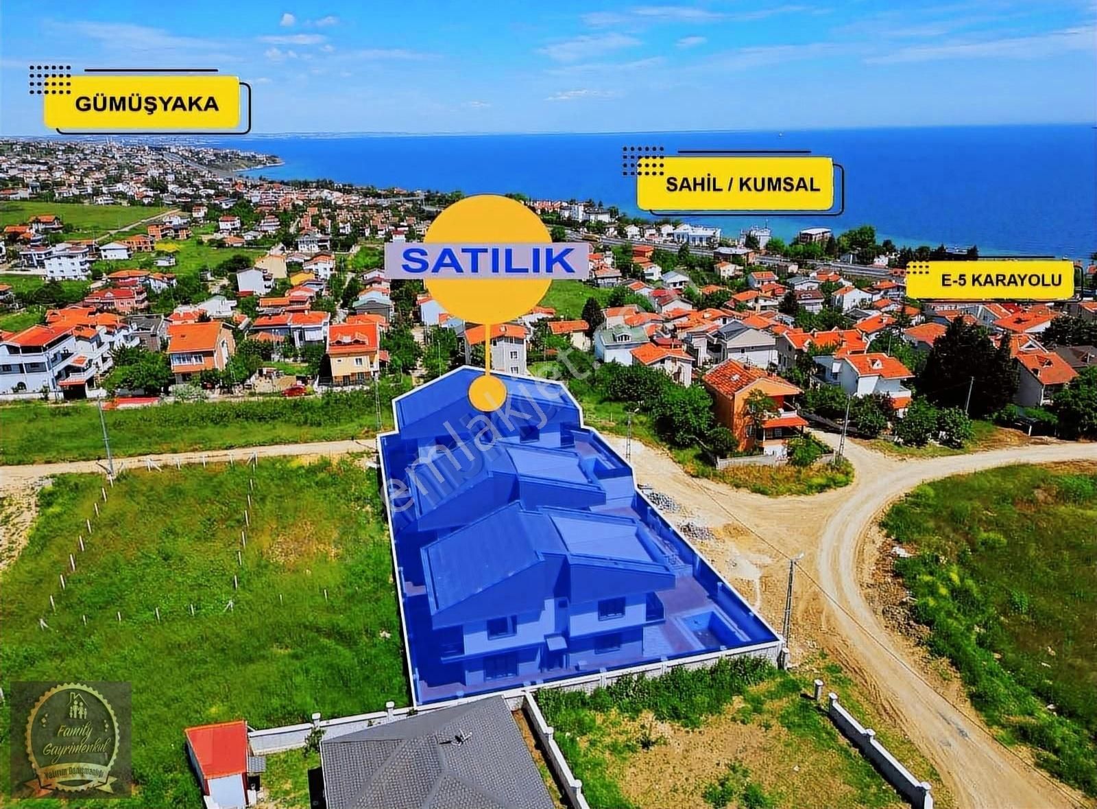 Silivri Gümüşyaka Satılık Villa Gümüşyaka'da Sıfır Deniz Manzaralı Havuzlu Satılık Villalar