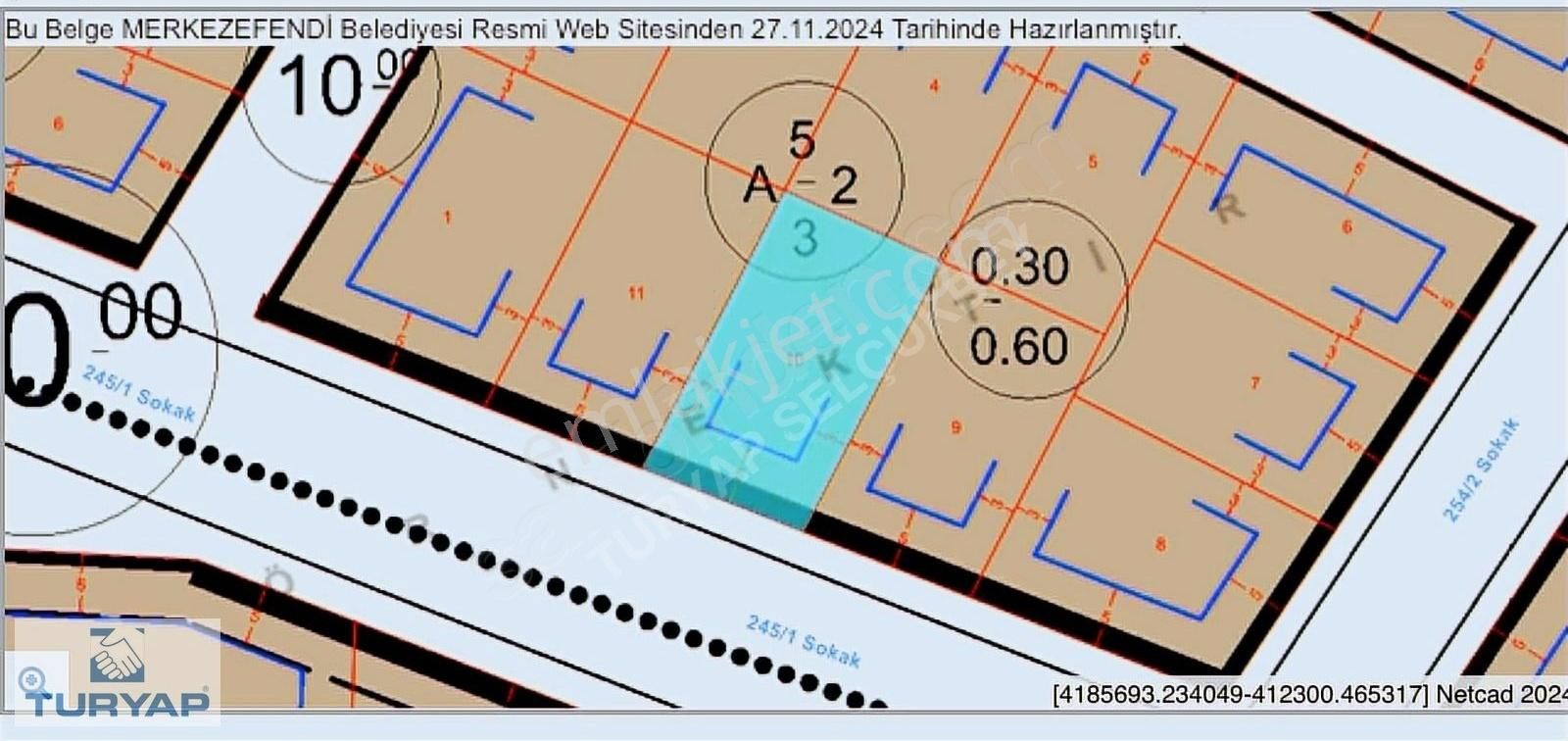 Merkezefendi Çakmak Satılık Konut İmarlı Turyap Selçukbey Den Çakmak Ta Satılık Arsa