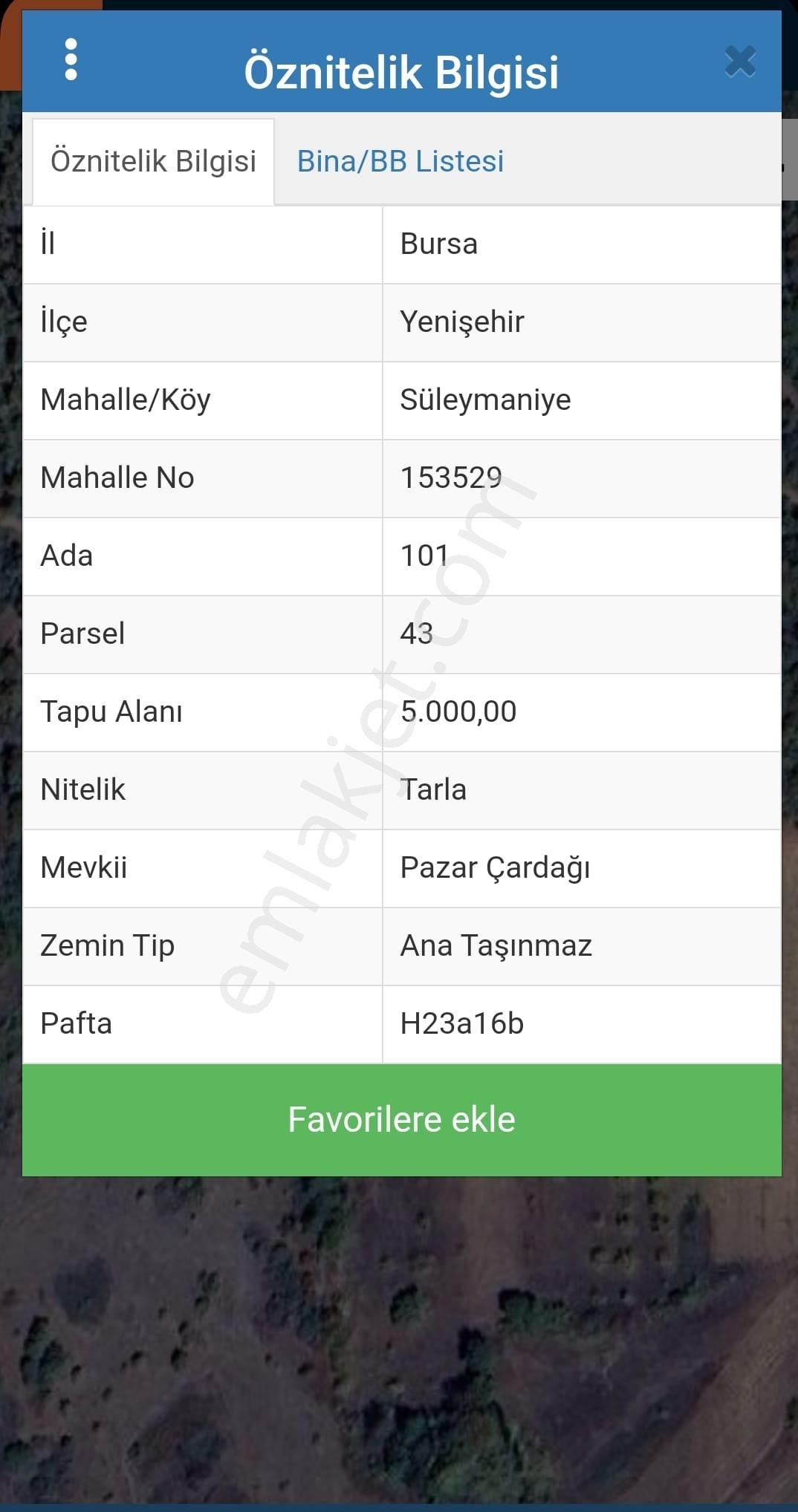 Yenişehir Süleymaniye Satılık Tarla Bursa Yenişehir Süleymaniye Köyünde 5000 M2 Yatırımlık Satılık Tarla