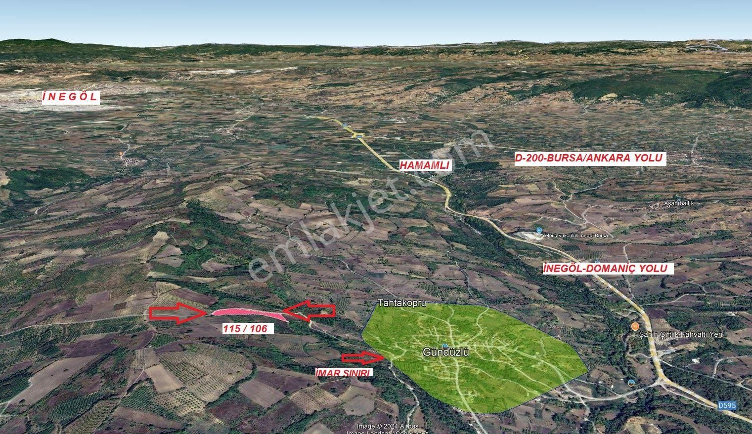 İmara Yakın 250 M. Cepheli Sahibinden Fırsat Arazi - Görsel 3