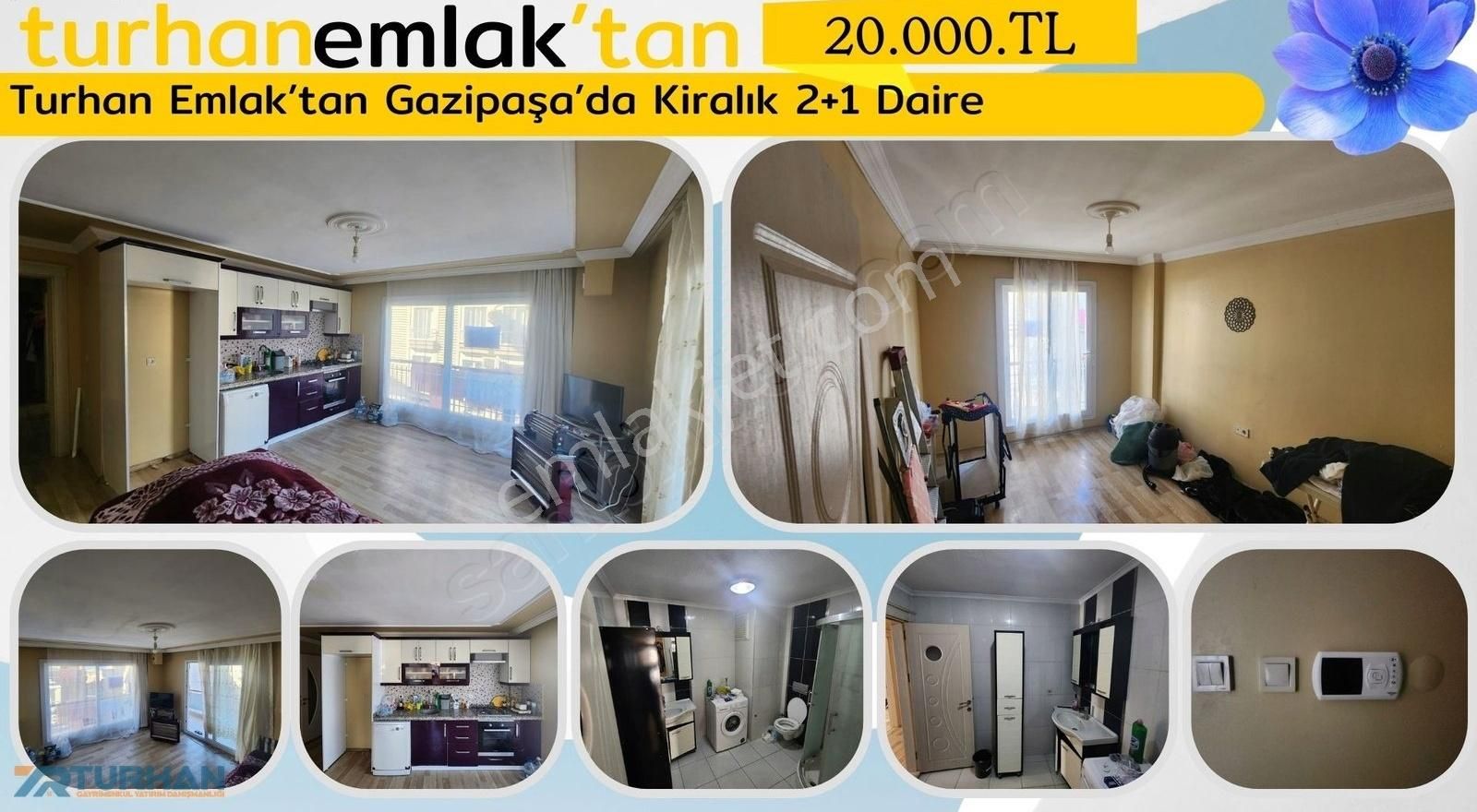 Dikili Gazipaşa Kiralık Daire Turhan Emlaktan Merkezi Konumda 2+1 Kiralık Daire!