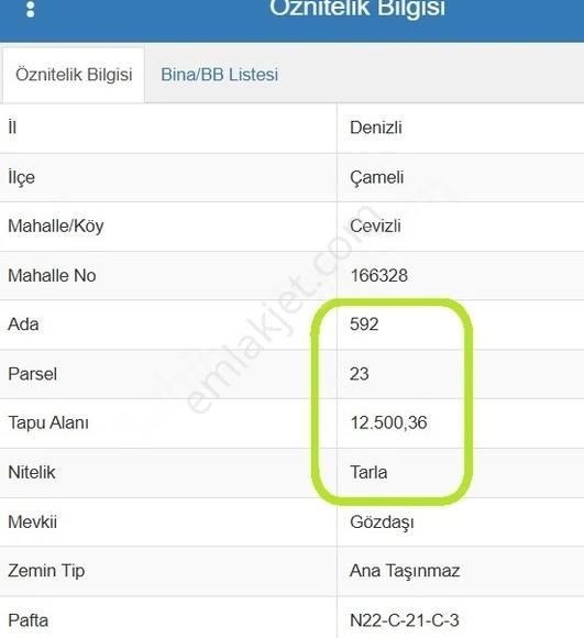 Çameli Cevizli Satılık Tarla Denizli Çameli'nde Yatırımlık Fırsat Arazi