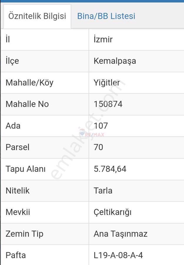 Kemalpaşa Yiğitler Satılık Tarla İzmir Kemalpaşa Yiğitler'de 3 Parsel Toplam 12.845m2 Satılık Tarla