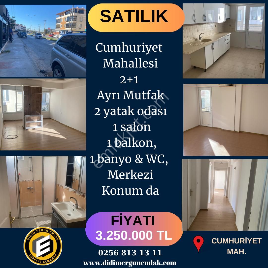 Didim Cumhuriyet Satılık Daire Didim Cumhuriyet Mahallesin De Ayrı Mutfak 2+1 Satılık Daire ( Ek : 1236 )