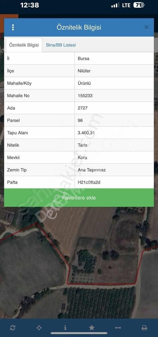 Bursa Nilüfer Ürünlü Mah Satılık Hobi Bahçesi - Görsel 2