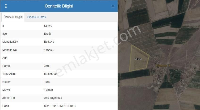 Ereğli Belkaya Satılık Tarla Emlakyaptan Konya Ereğli Belkayada Yola Cephe 89 Dönüm Tek Tapu Tarla