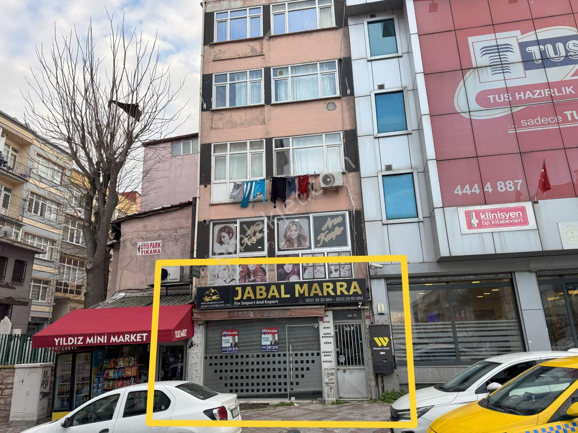 Fatih Aksaray Kiralık Dükkan & Mağaza Cerrahpaşa Caddesi Üzeri 100m² 2 Katlı Düz Giriş Kat +bodrum Kat