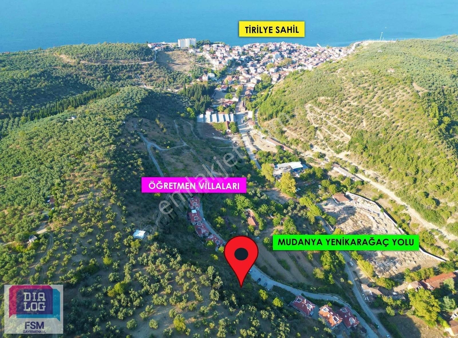 Mudanya Tirilye Satılık Villa İmarlı Mudanya Tirilye'de Villa İmarlı Satılık Deniz Manzaralı Arsa