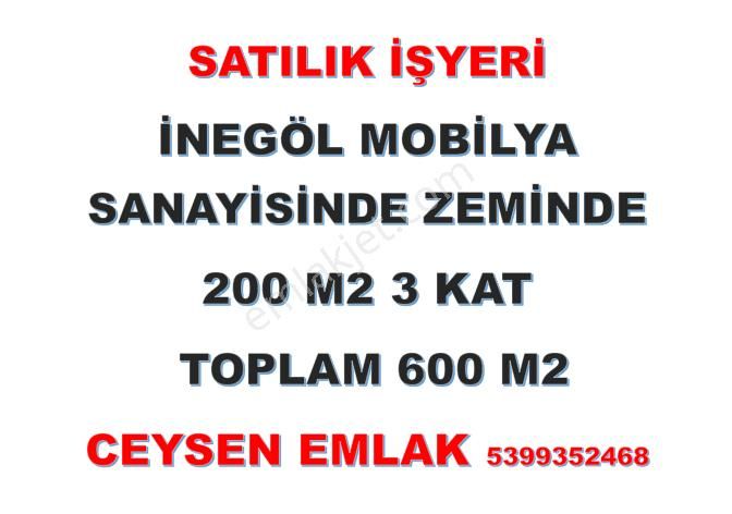 İnegöl Mahmudiye Satılık İmalathane İnegöl Küçük Sanayide Satılık İşyeri 3 Katlı 600 M2