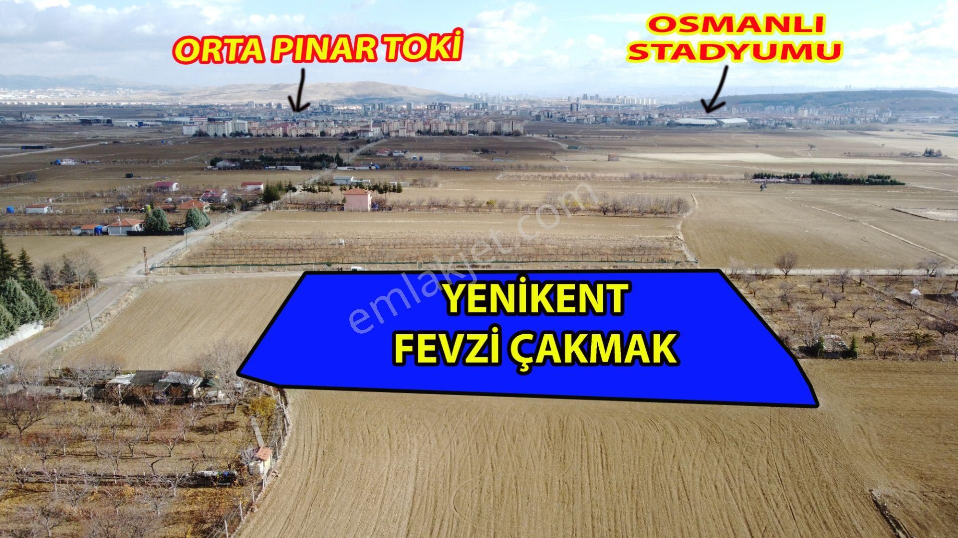 Sincan Yenikayı Satılık Tarla Yenikent Bucuk'ta 6797 M² Tek Tapu Asfalta Cephe Satılık Tarla