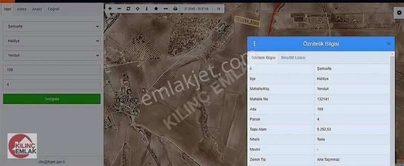 Haliliye Yeroluk Satılık Tarla Kılınç Emlak'tan Haliliye Yeroluk'ta Müstakil Tapulu Fıstıklık