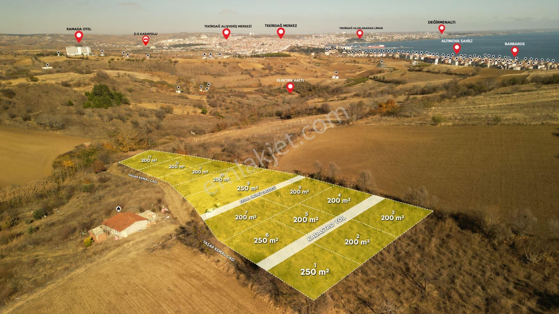 Süleymanpaşa Topağaç Satılık Konut İmarlı Tekirdağ Süleymanpaşa'da 200m² Satılık İmarlı Arsalar