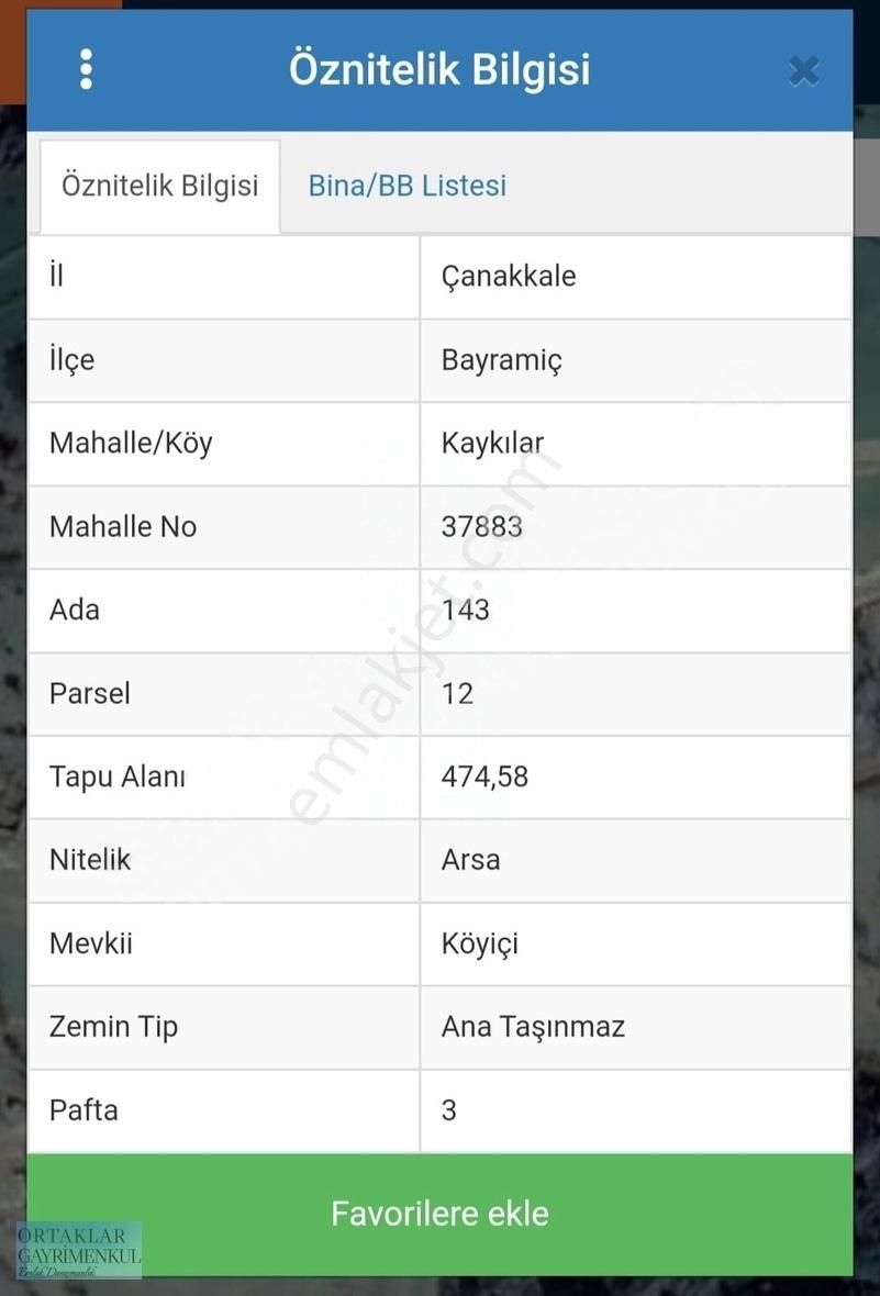 Bayramiç Kaykılar Köyü Satılık Konut İmarlı Kazdağlarının Muhteşem Doğasında İmarlı Arsa (bayramiç-kaykılar)