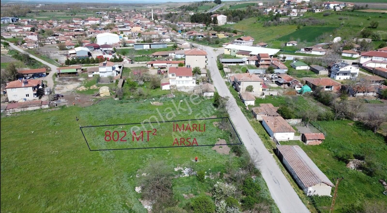 Babaeski Kuleli Köyü Satılık Konut İmarlı Babaeski Kuleli Asfalt Cephe 802 Mt² İmarlı Arsa