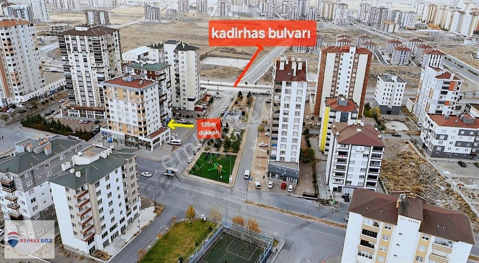 Melikgazi Demokrasi Satılık Dükkan & Mağaza Toki'de Satılık 135m Dükkan