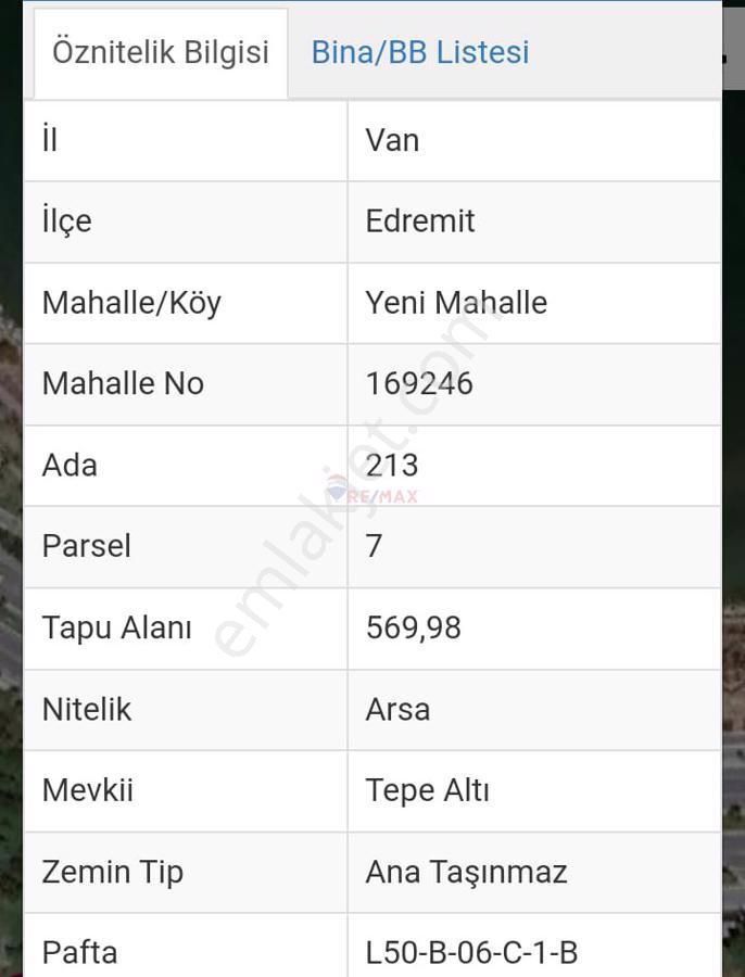 Edremit Yeni Satılık Arazi Van Edremit Yenicami'de 2 Kat Ticari Turizm Satılık Arsa