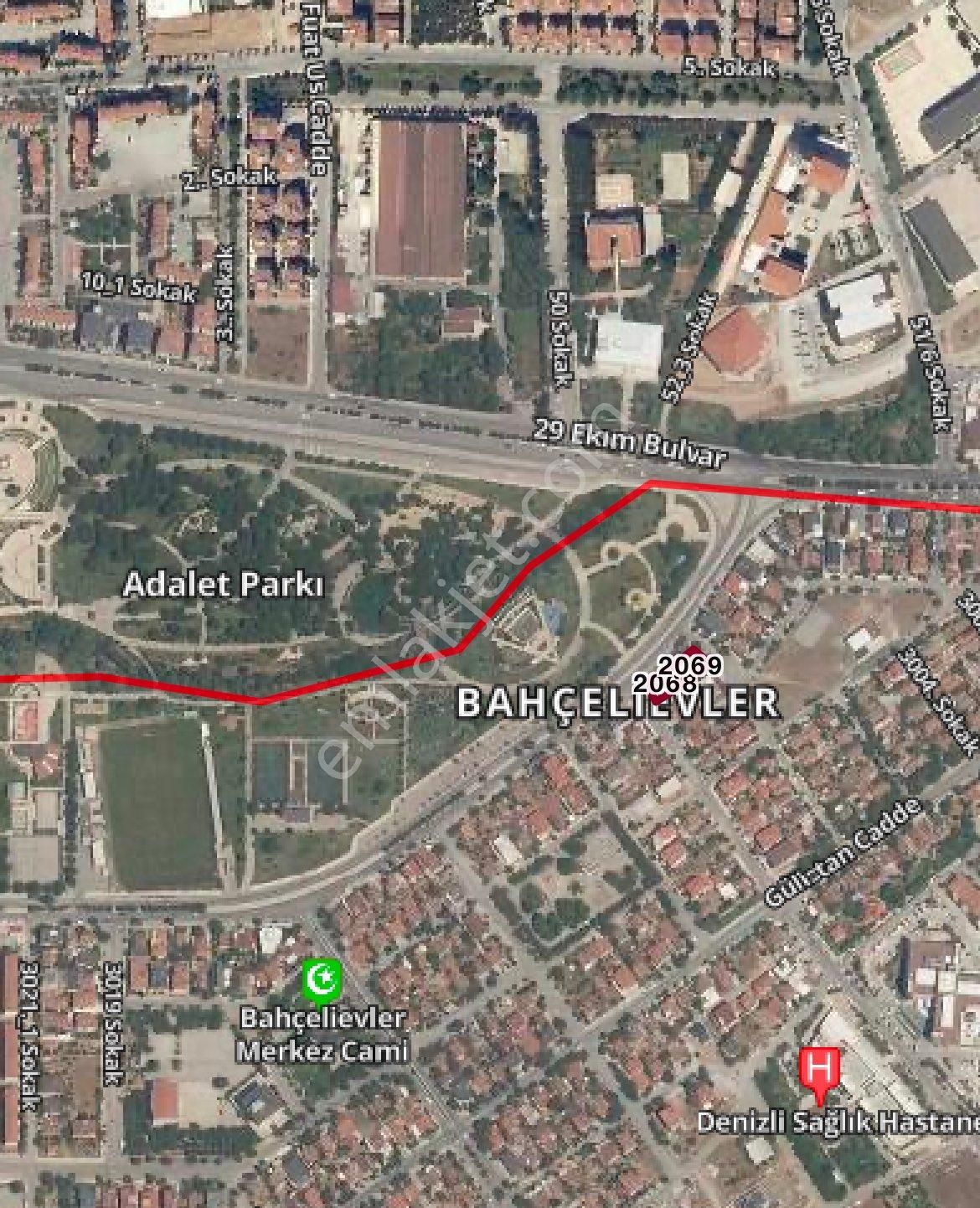 Denizli Bahçelievler’de Cadde Üzeri 775m2 2 Kat Ruhsatlı Adalet Park Cephe Konut Ticari Alan - Görsel 2