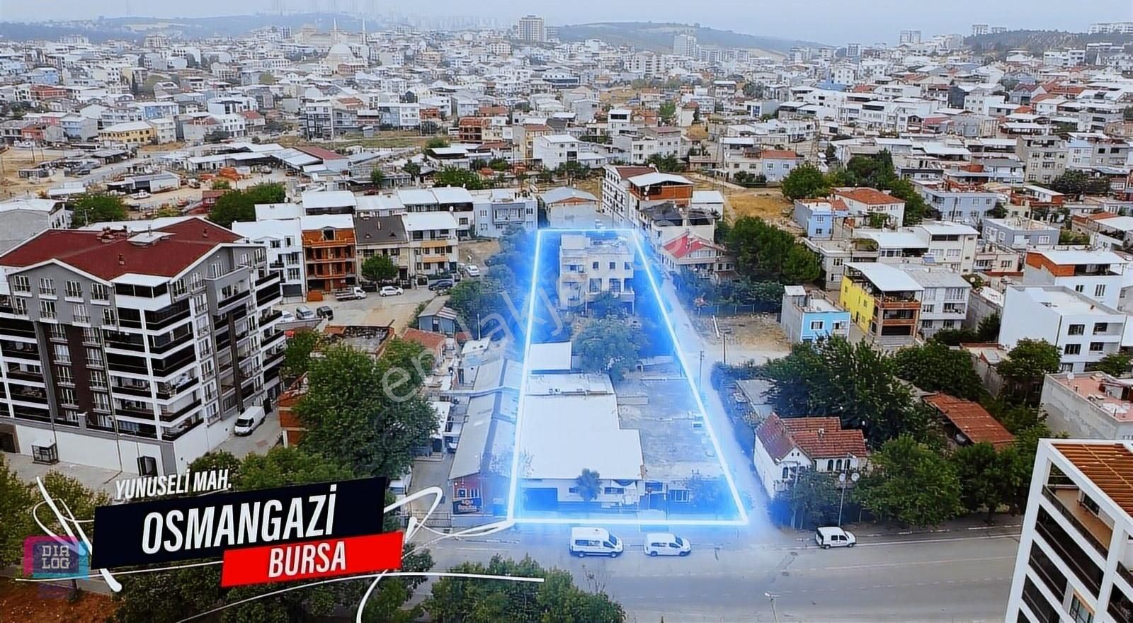 Osmangazi Yunuseli Satılık Ticari İmarlı Dialog Skala'dan Yunuselide Satılık 3cepheli Ticari+konut Arsası