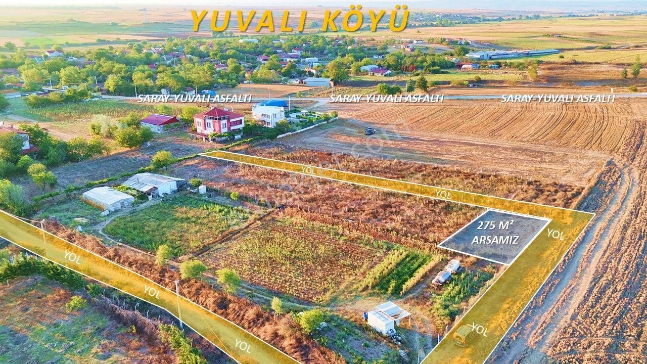 Saray Yuvalı Satılık Tarla Saray Yuvalı 275 M2 Etrafı Çevrili Köy İçi Arsa