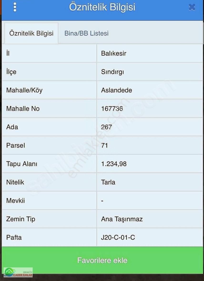 Sındırgı Aslandede Satılık Tarla Balıkesir Sındırgı Aslandede Mevkiinde 1.235 M2 Tarla