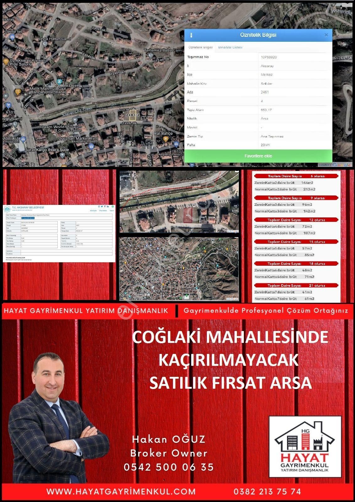 Aksaray Aksaray Merkez Satılık Konut+Ticaret Alanı Coğlaki Mahallesinde Kaçırılmayacak Satılık Fırsat Arsa