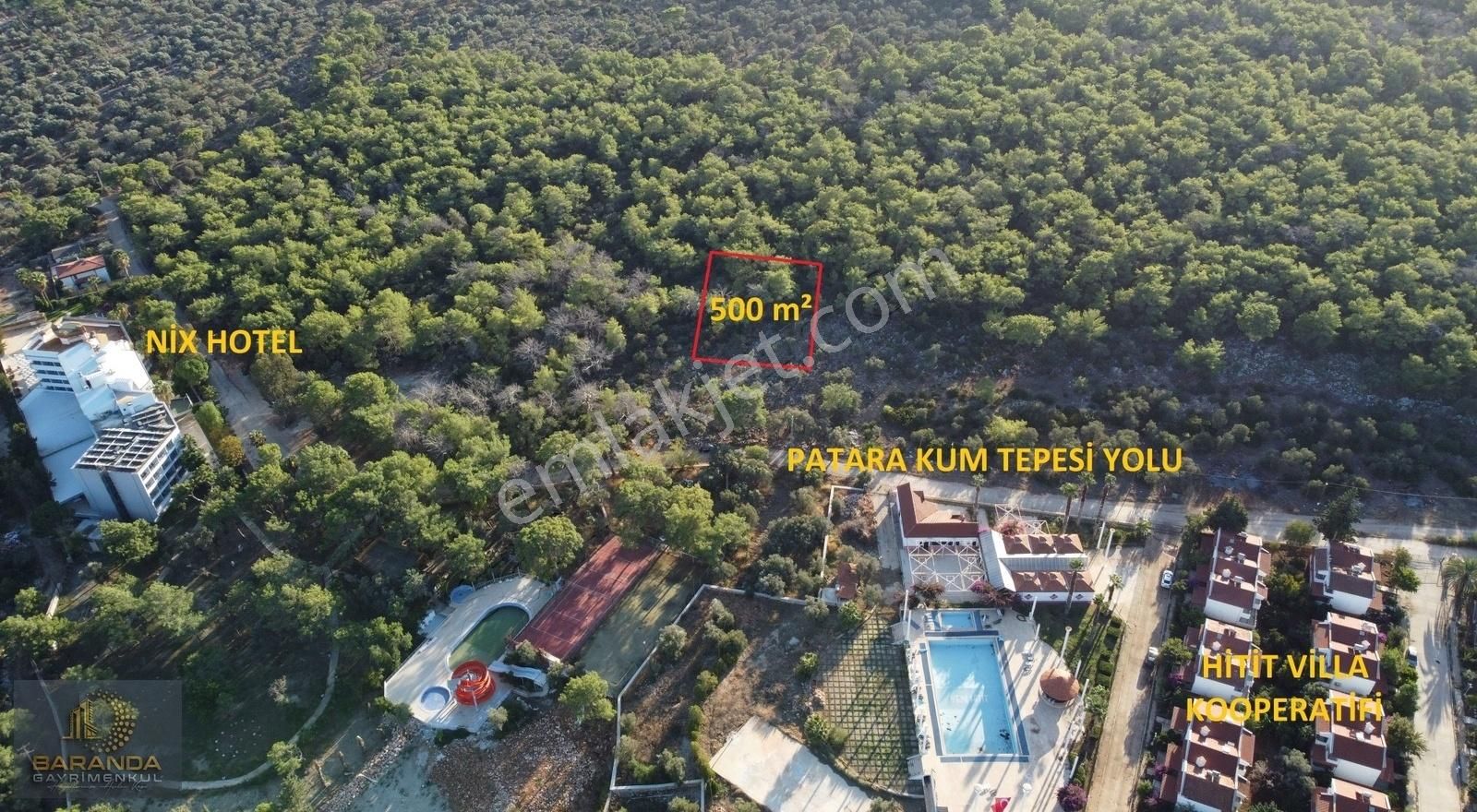 Kaş Gelemiş Satılık Tarla Kaş Patara'da Kum Tepesi'ne Çok Yakın 500 M² Satılık 2b Arazi