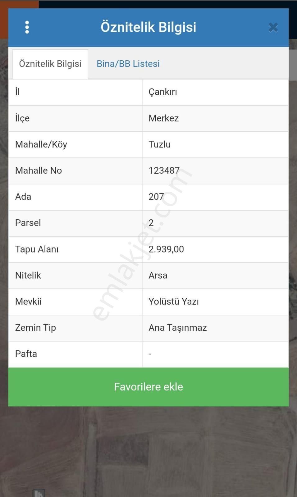 Çankırı Merkez Fatih Satılık Konut İmarlı Satulık 2.980 M² Arsa