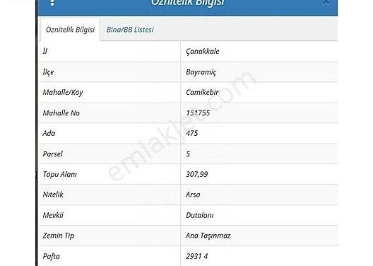 Bayramiç Camikebir Satılık Konut İmarlı Bayramiç Camikebir' De Müstakil Problemsiz Satılık Arsa!!!