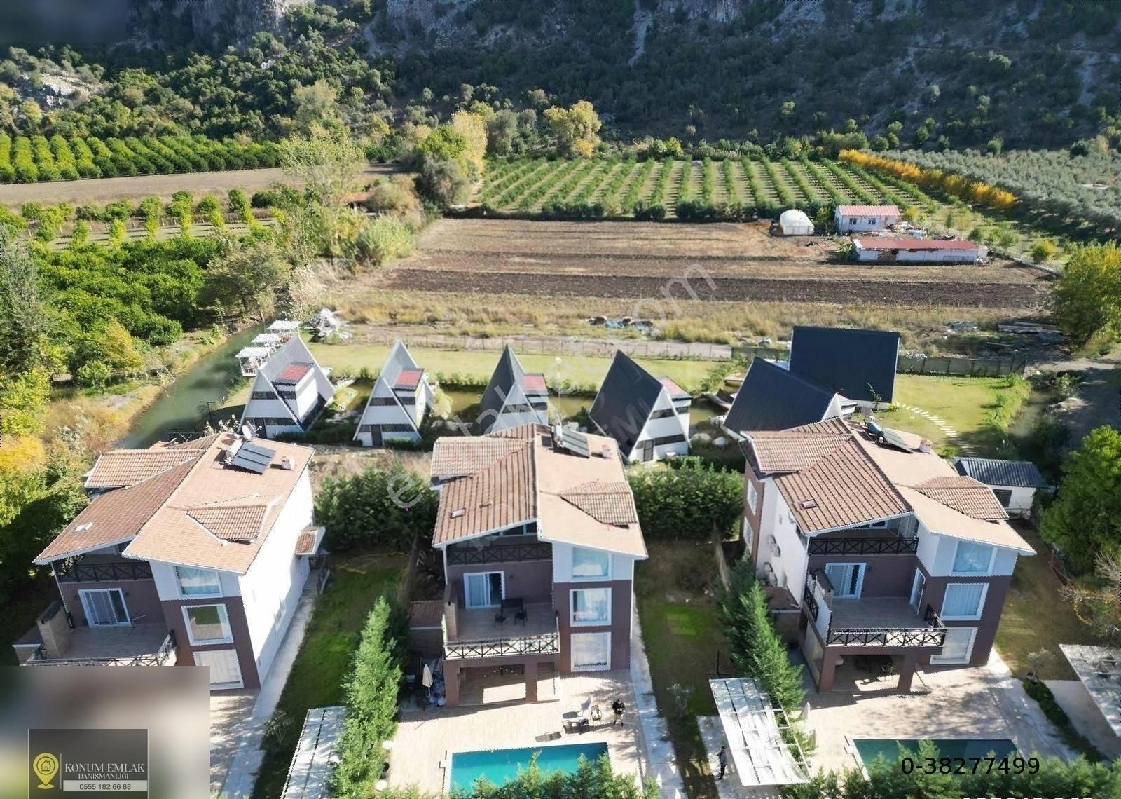 Ortaca Okçular Satılık Villa Muğla Ortaca Dalyan'da Satılık 3 Adet Villa Ve 3 Adet Bungalov