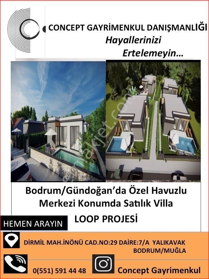 Bodrum Gündoğan Satılık Villa Bodrum Gündoğan Loop Projesi 3+1 Özel Havuzlu Satılık Villa