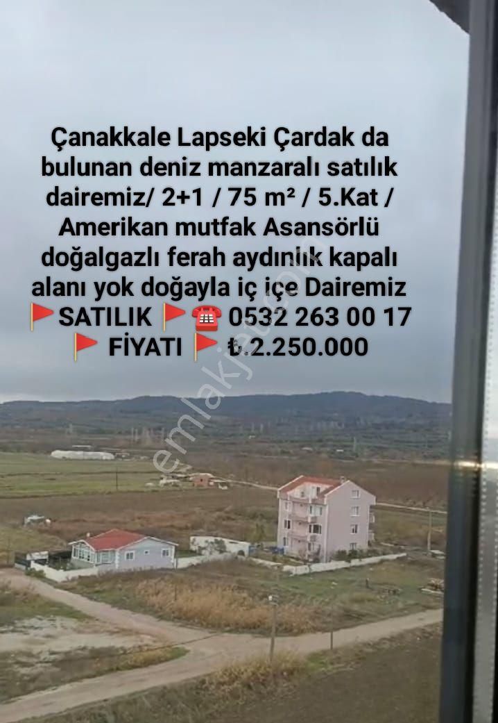 Lapseki Çardak Bld. (Tekke) Satılık Daire 🚩çanakkale Lapseki Çardak Da Bulunan Deniz Manzaralı 2+1 Daire 🚩 Satılık 🚩