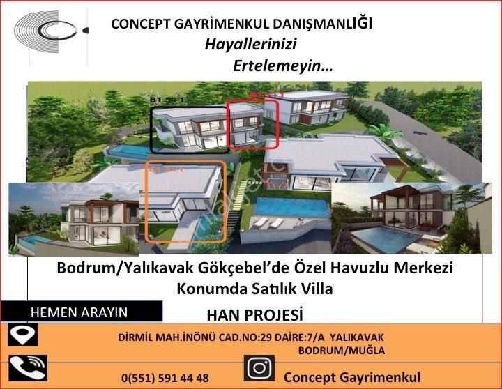 Bodrum Dirmil Satılık Villa Bodrum Yalıkavak Gökçebel 5+1 Özel Yüzme Havuzlu Delux Satılık Villa