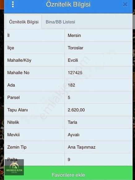 Toroslar Güzelyayla Satılık Bağ & Bahçe Güzelyayla Yerleşim Alanı İçerisinde Muhteşem Arsa.