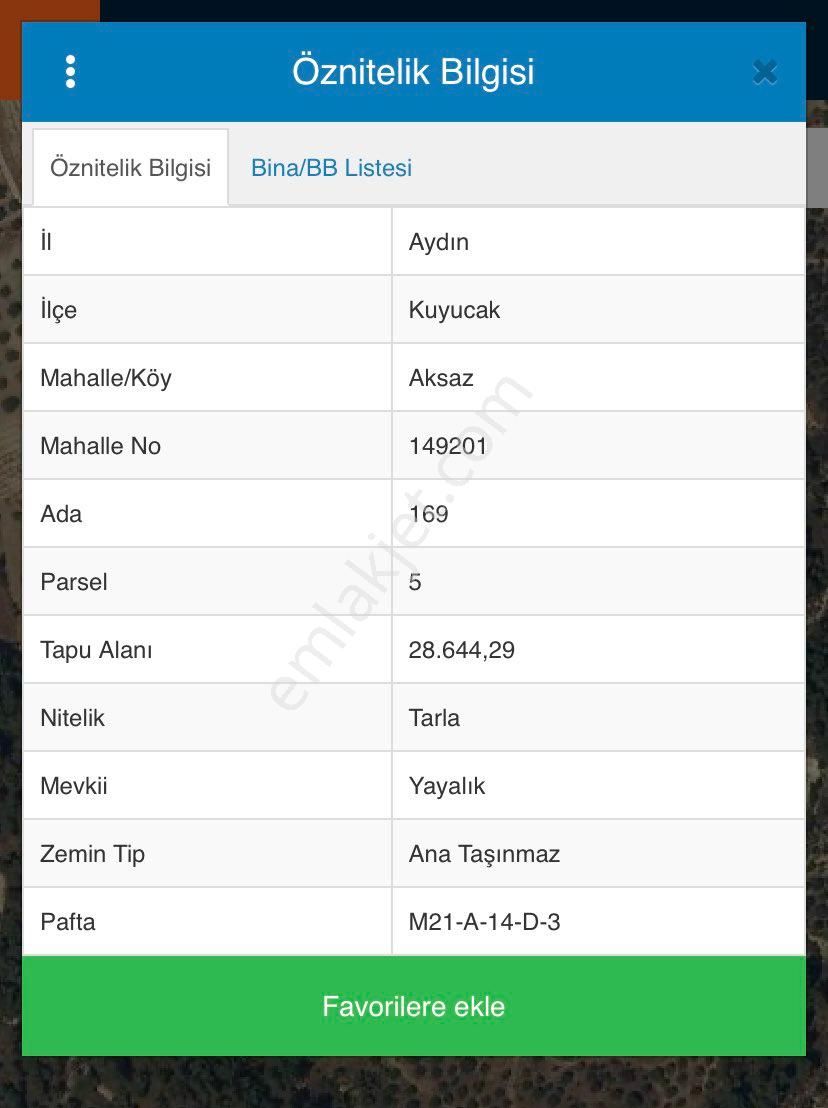 Çölgezen'den Aydın Kuyucak Aksaz'da Zeytinli Satılık Tarla - Görsel 2
