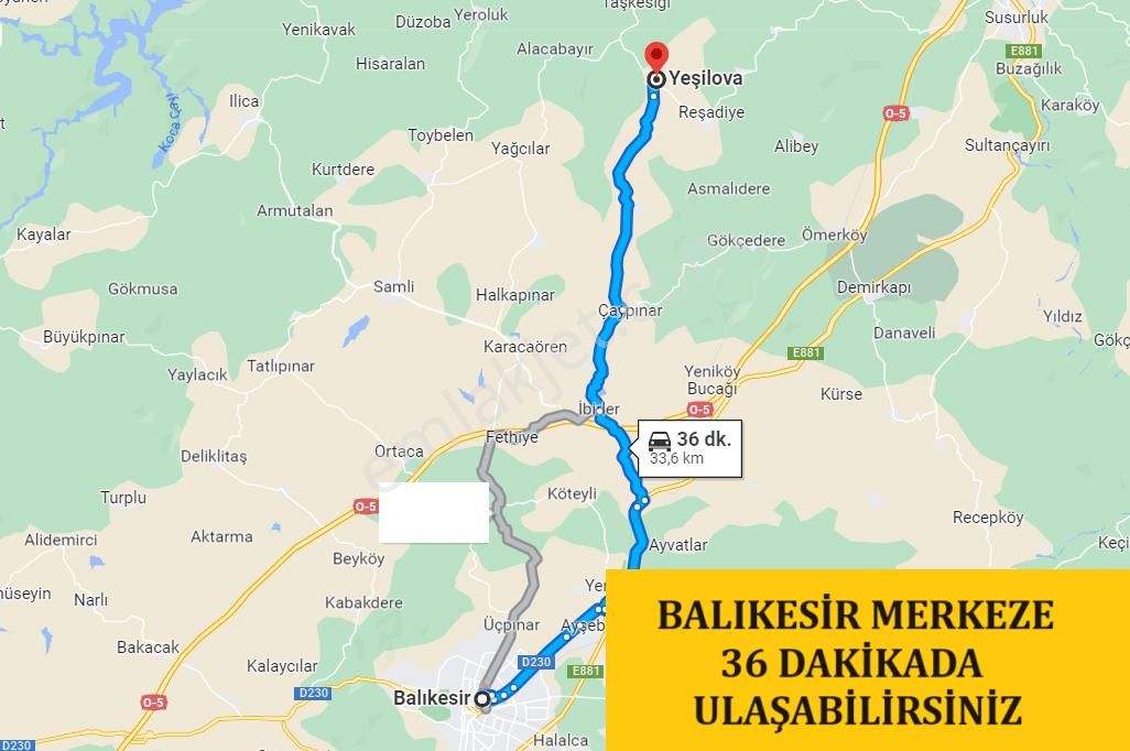 Karesi Yeşilova Satılık Konut İmarlı Manzaraya Hakim Konumda Villa İmarlı 680 M2 Arsa