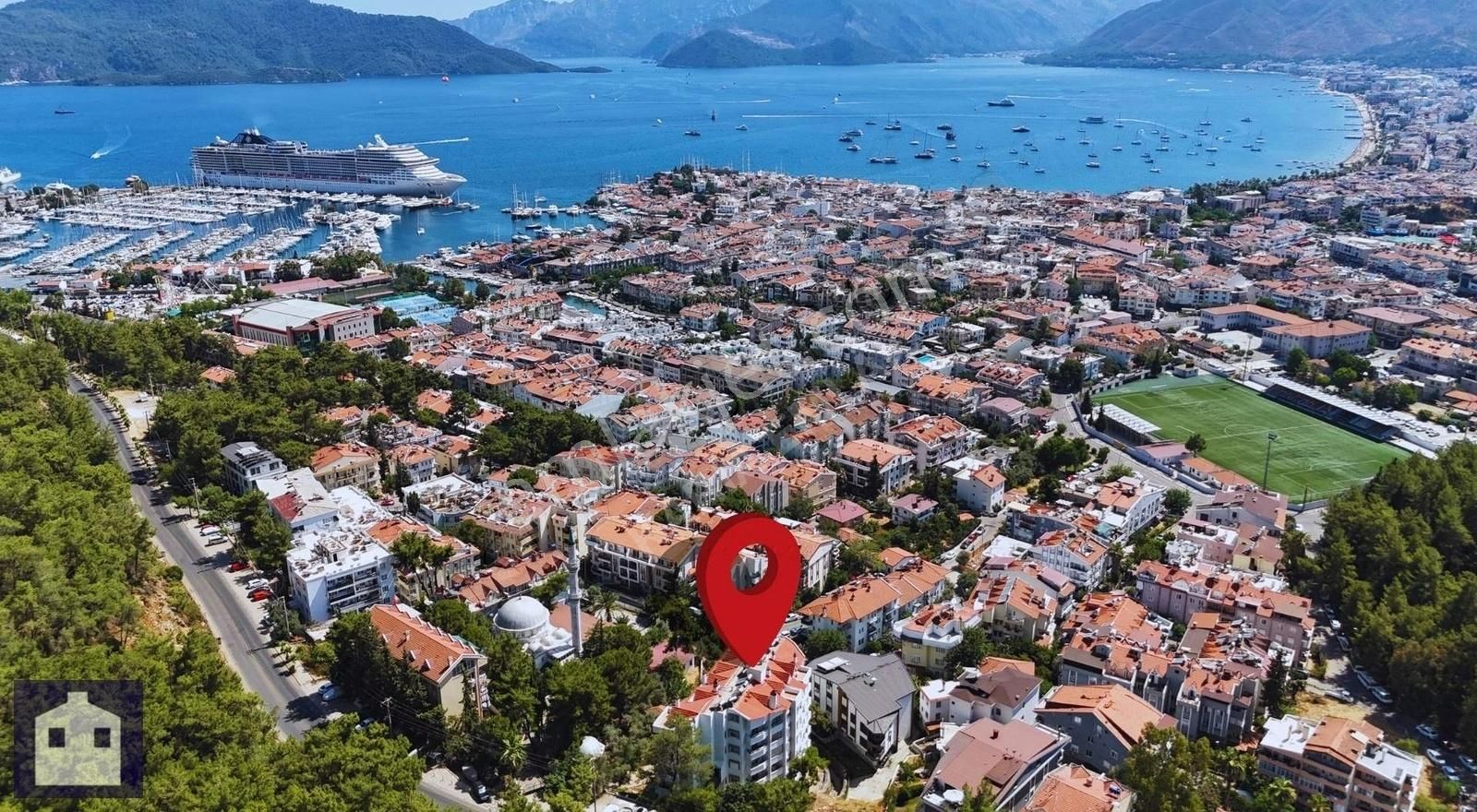 Marmaris Tepe Satılık Daire Marmaris Merkezde Deniz Manzaralı Daire