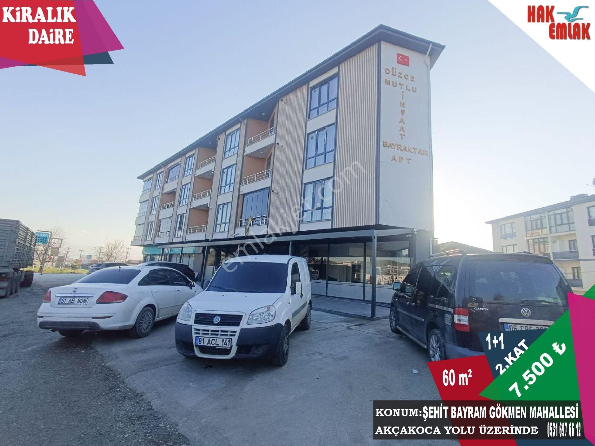 Düzce Merkez Şehit Bayram Gökmen Kiralık Daire Hak Emlak'tan Üniversite Bölgesinde Kiralık 1+1 Daire