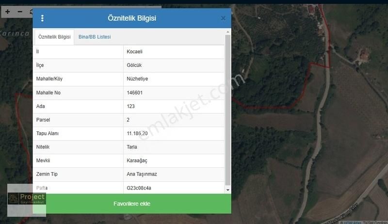 Gölcük Nüzhetiye Satılık Tarla C21 Project'ten Nüzhetiyede Satılık 11 Dönüm Tarla