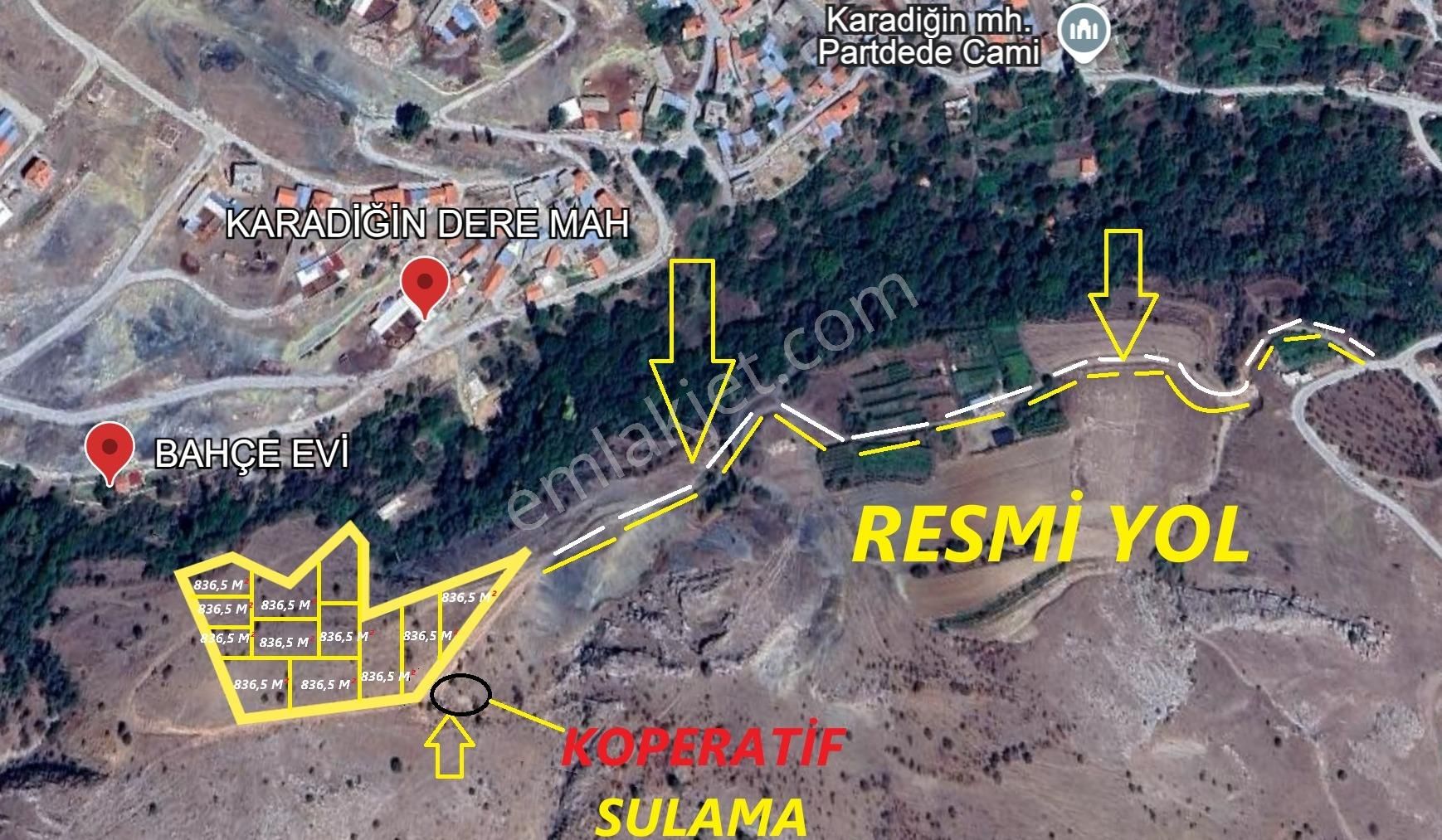 Meram Karadiğinderesi Satılık Tarla Konya Meram Karadiğindere 836 M² İntikal Tapulu Tarlalar Sulama Vanası Dibinde Hemen Tapu Teslim