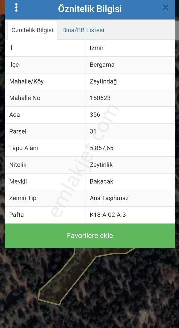 Bergama Zeytindağ.da Deniz Manzaralı Satılık 5857m2 Zeytinlik - Görsel 8