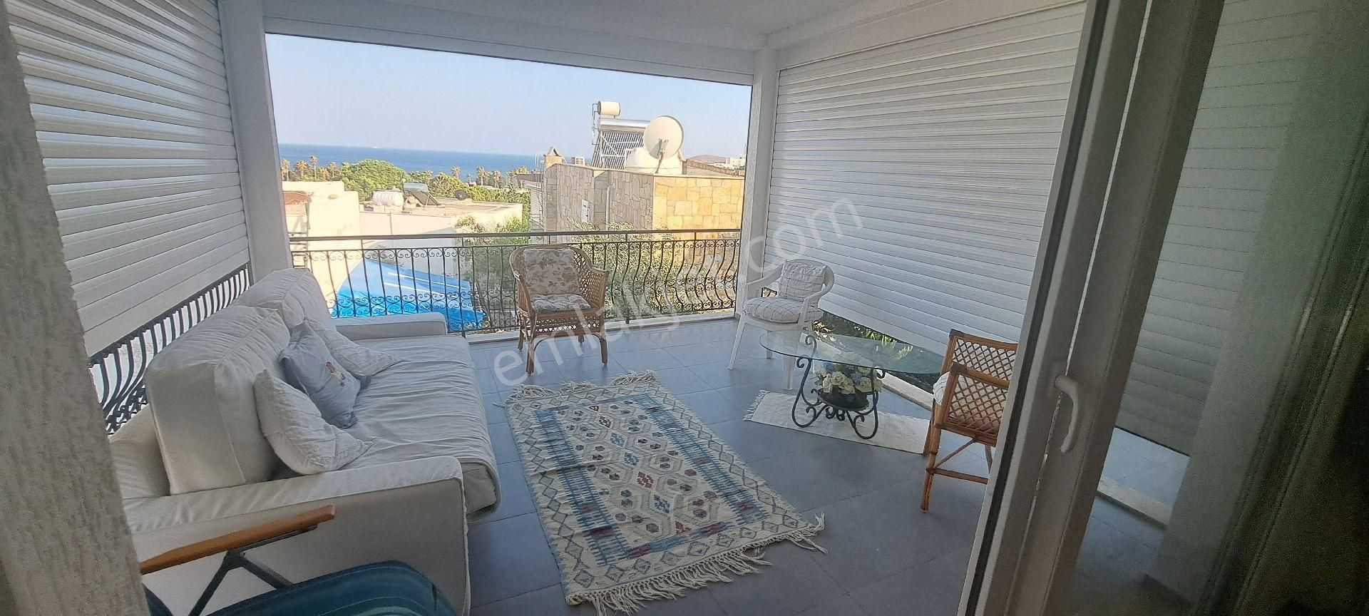 Muğla Bodrum Deniz Manzaralı Kiralık Daire Bakımlı Temiz 2+1 Daire Sezonluk Çapa Tatil Köyü