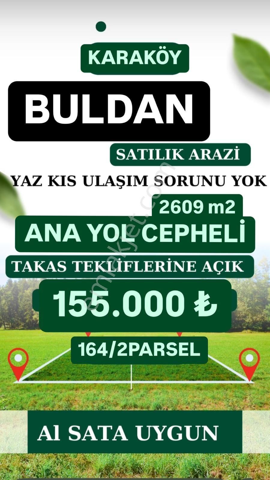 Buldan Karaköy Satılık Tarla Satılık Tarlamız *buldan'ın Güney'e Yakın Karaköy'e 20km* Karaköy Köy İçine*kadastrol Yolu Vardır