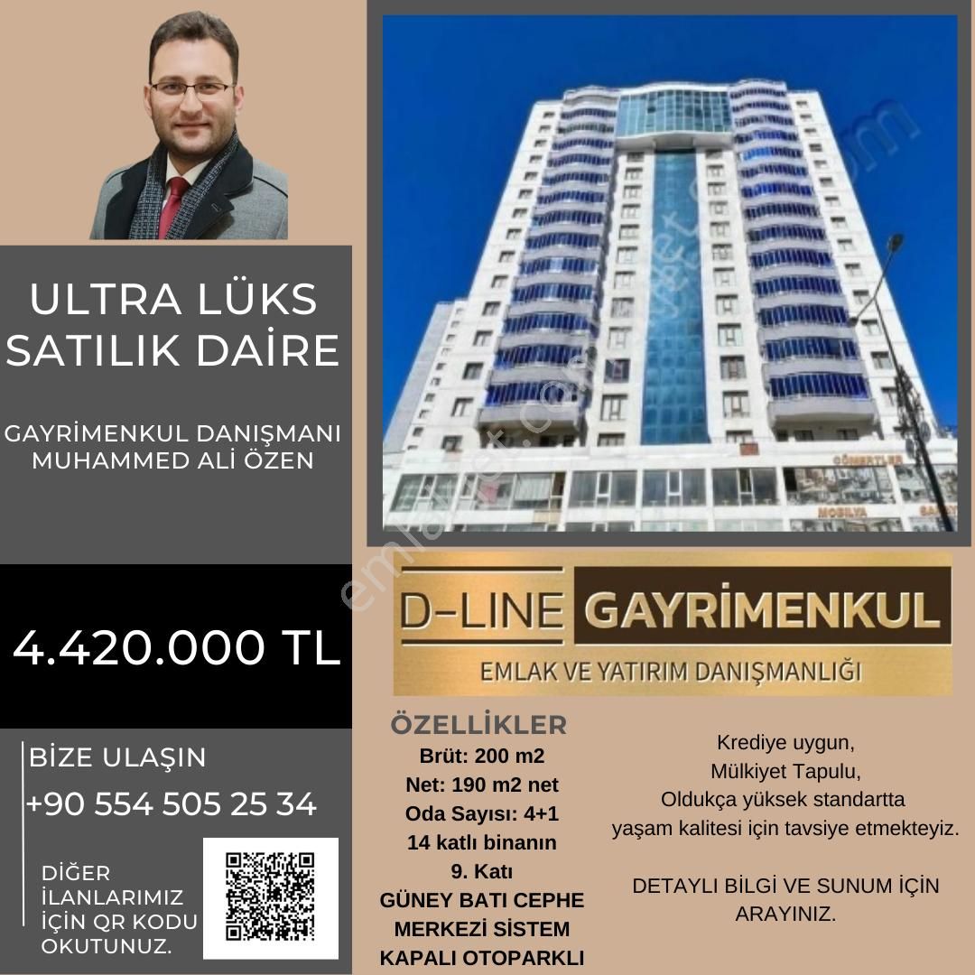 Yakutiye Rabia Ana Satılık Daire D-lıne Gayrimenkul' Den Satılık Ultra Lüks Ferah Daire