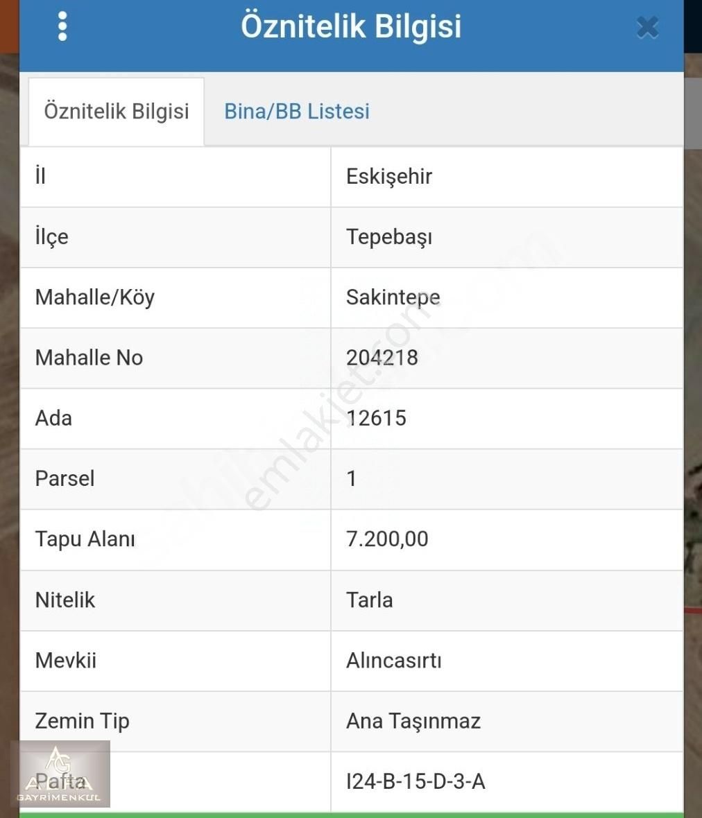 Tepebaşı Sakintepe Satılık Tarla Sakintepe Emirceoğlu Sınırında 14700 M2 Satılık Tarla