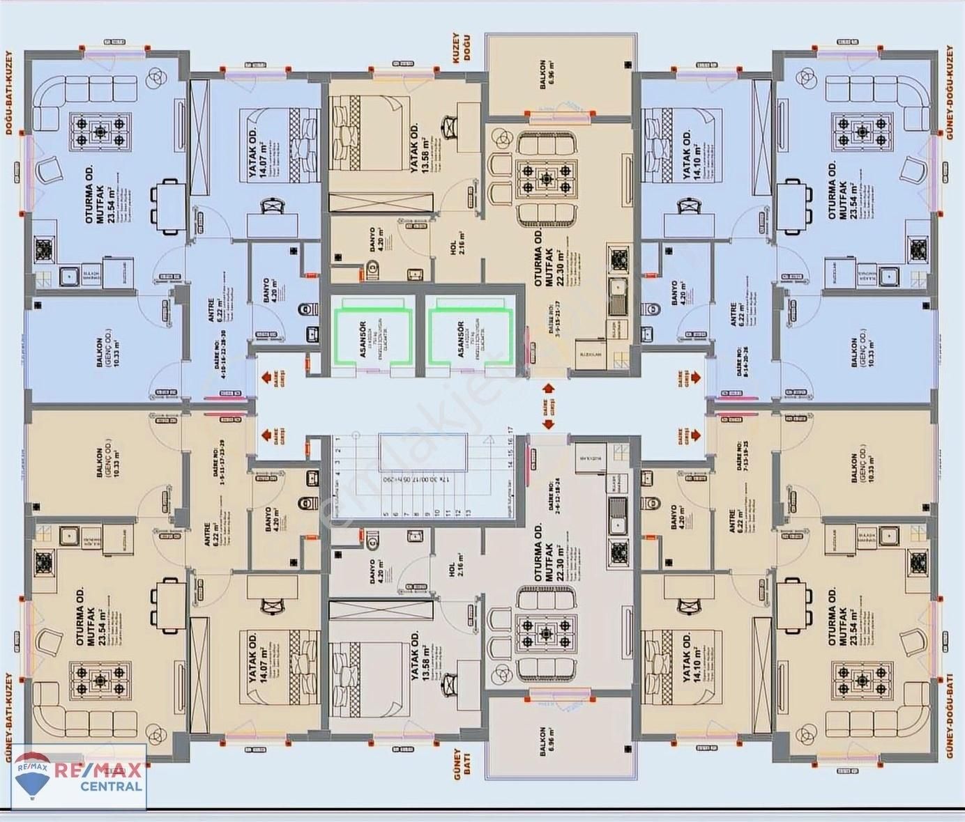 Sivas Merkez Kardeşler Satılık Daire Remax Central, Dan Kardeşler Mah, Köşe Konumda Yeni 1+1 Daire