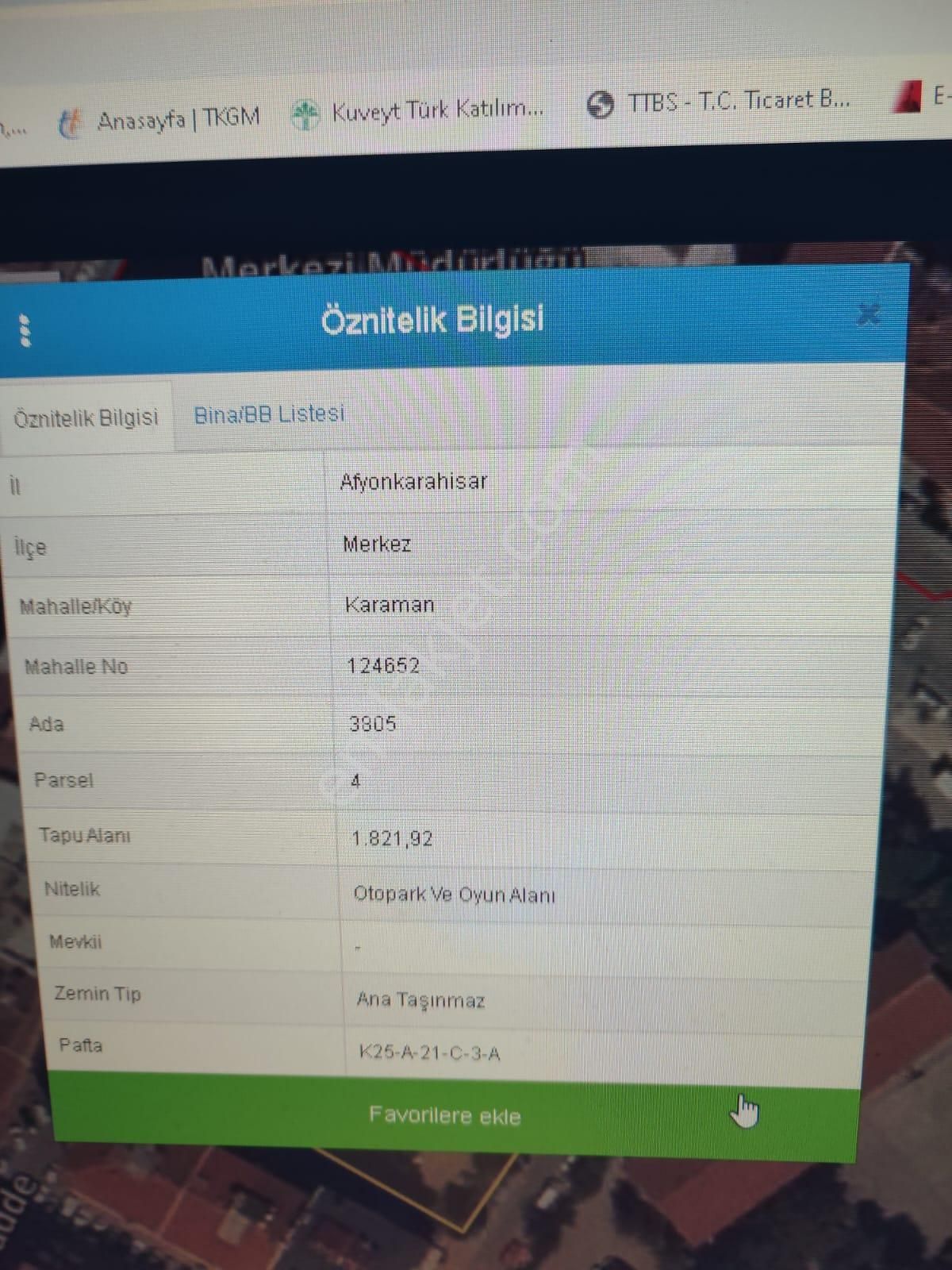 Afyon Tezcan Emlaktan Karaman Mahallesinde 56 M2 Otopark Hakkı - Görsel 3