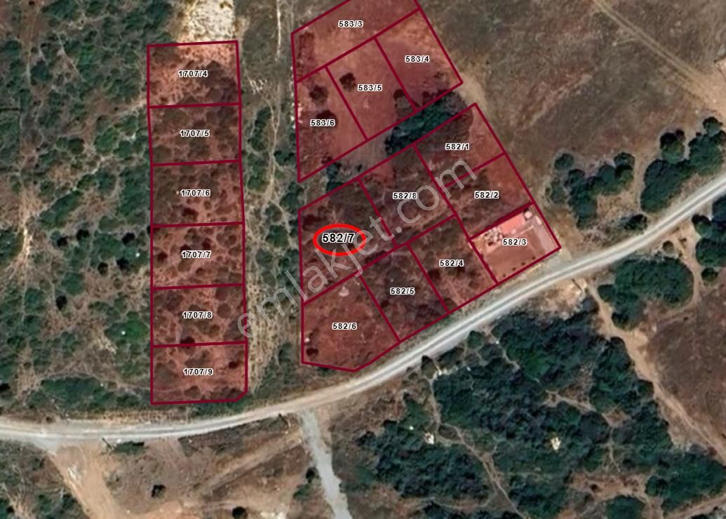 Didim Ak Yeniköy Satılık Konut İmarlı Didim Balovada 550m2 Satılık Köşe Arsa