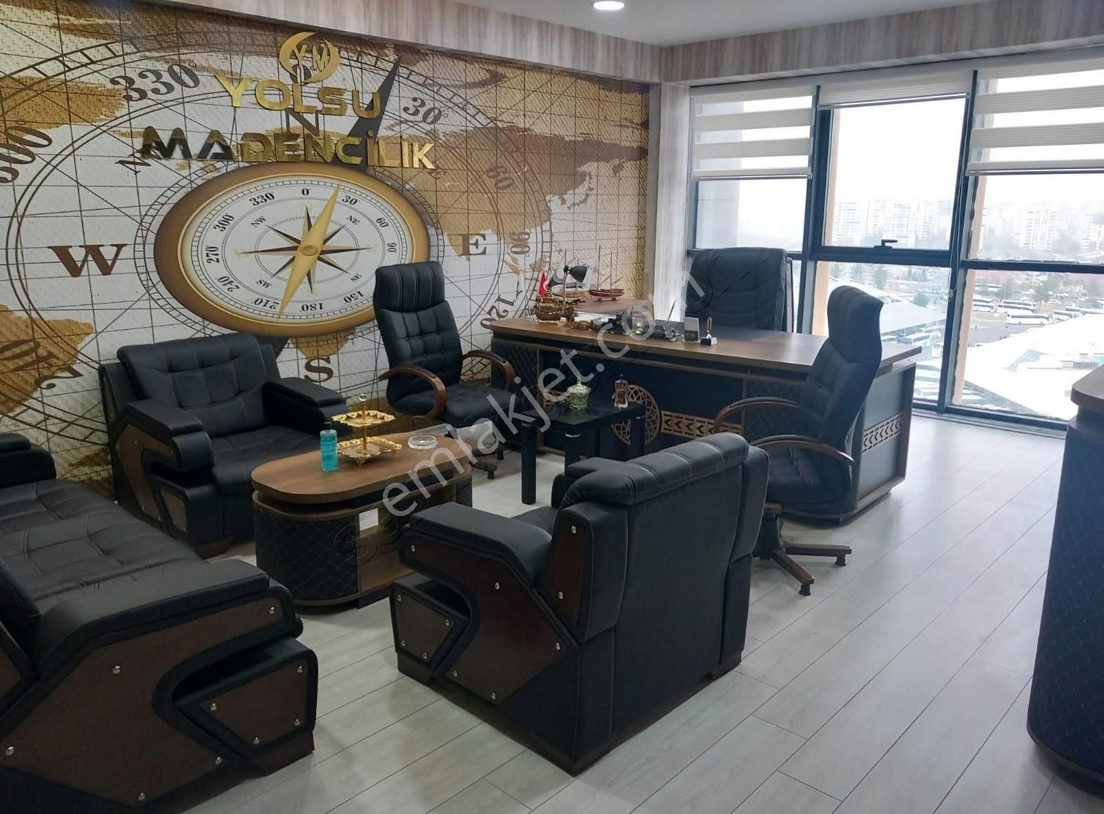 Kayapınar Fırat Kiralık Ofis Safir Emlaktan Otogar Civarında Full Eşyalı 2+1 Kiralık Büro