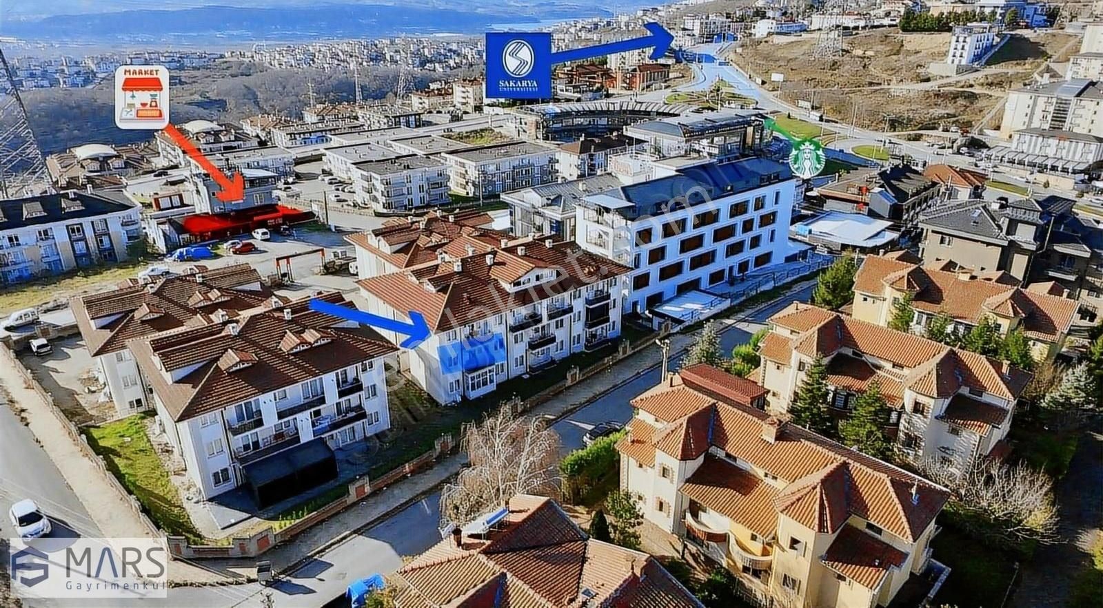 Serdivan Kemalpaşa Kiralık Daire Sakarya Üniversitesi Yakını, Starbucks Arkası, 2+1 Eşyalı Daire