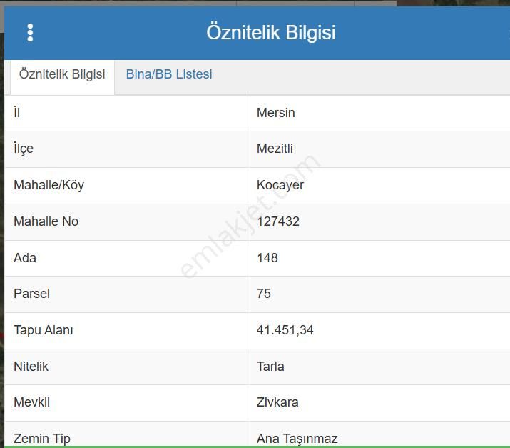 Mezitli Kocayer Satılık Tarla Mersin Mezitli Kocayer’de Yatırımlık Satılık Tarla